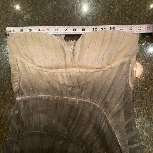 ❌SOLD❌ Alberta Ferretti Anthracite Ombre Chiffon Dress Sz S - Picture 10 of 13